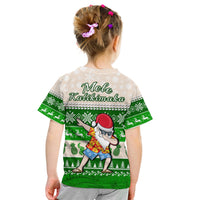 Hawaii Mele Kalikimaka T Shirt KID Dabbing Santa Green Merry Christmas LT14 - Polynesian Pride