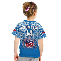 (Custom Text and Number) Samoa Rugby T Shirt Personalise Toa Samoa Polynesian Pacific Blue Version LT14 - Polynesian Pride