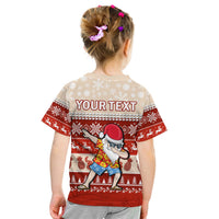 (Custom Personalised) Hawaii Mele Kalikimaka T Shirt KID Dabbing Santa Red Merry Christmas LT14 - Polynesian Pride
