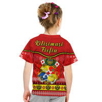 Tonga Christmas T Shirt KID Tongan Ngatu Kilisimasi Fiefia LT14 - Polynesian Pride