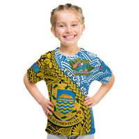 Tuvalu 1978 T Shirt KID Happy 44th Independence Anniversary Polynesian Pattern LT14 Youth XL Size14 - Polynesian Pride