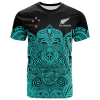 New Zealand Tiki Rugby T Shirt NZ Maori Koru Pattern Ver.02 LT14 Turquoise - Polynesian Pride