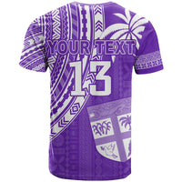 (Custom Text and Number) Fiji Rugby Sevens T Shirt Fijian 7s Tapa Polynesian Purple LT13 - Polynesian Pride