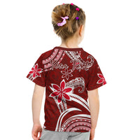 Custom Hawaii Flowers Wave T Shirt Kanaka Maoli Red Polynesian LT13 - Polynesian Pride