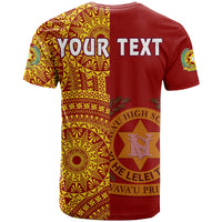 Custom Tonga Vavau High School T Shirt Tongan Ngatu Pattern LT14 - Polynesian Pride