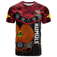 Papua New Guinea Rugby T Shirt PNG Kumuls Bird Of Paradise Black LT14 Adult Black - Polynesian Pride