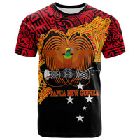 Custom Papua New Guinea T Shirt Bird of Paradise LT6 Black - Polynesian Pride