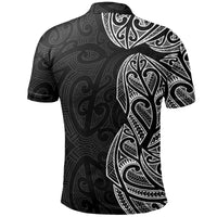 New Zealand Maori Polo Shirt, Ta Moko Tattoo Golf Shirt White - Polynesian Pride
