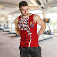 Tahiti French Polynesian Manta Spirit Guardian Tribal Pattern Men's Tank Top LT7 - Polynesian Pride