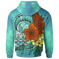 Tahiti Hoodie Tropical Flowers Style - Polynesian Pride