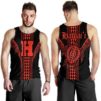 Hawaii Island Polynesian Men's Tank Top - Comely Style - AH Red - Polynesian Pride