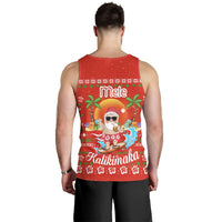 Hawaiian Santa Claus Mele Kalikimaka Men's Tank Top - Aviv Style - Red - AH - Polynesian Pride
