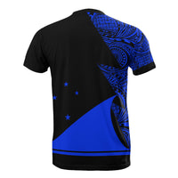 Tokelau T Shirt Polynesian Patter Blue Flash Style - Polynesian Pride
