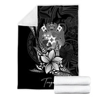 Tonga Premium Blanket - Fish With Plumeria Flowers Style - Polynesian Pride