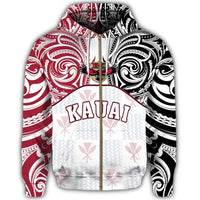 hawaiiZipper Hoodie Kanaka Kauai High School Zipper Hoodie Demodern Style - Polynesian Pride