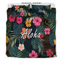 Hawaii Bedding Set Tribal Elements And Hibiscus Version LT9 - Polynesian Pride