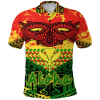 Hawaiian Tribal Kanaka Maoli Polo Shirt Reggae Polynesian Version LT9 Adult Reggae - Polynesian Pride