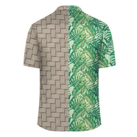 Tropical Leaves Jungle Monstera Leaf Lauhala Moiety Hawaiian Shirt - Polynesian Pride