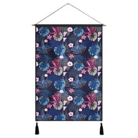 Tropical Palm Tree And Flower Hanging Poster - AH Hanging Poster 43 x 65 cm Cotton And Linen - Polynesian Pride