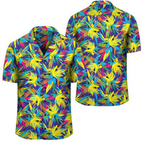 Tropical Pattern Mix Hawaiian Shirt Unisex Black - Polynesian Pride