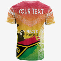 Vanuatu Father Lini Quote T Shirt Flag Style White LT7 - Polynesian Pride