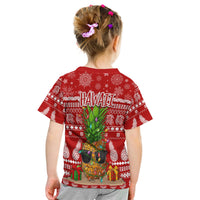 Hawaii Christmas T Shirt KID Mele Kalikimaka - Pineapple LT7 - Polynesian Pride