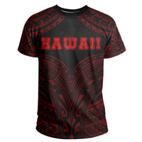 Hawaiian Kanaka Map Polynesian T Shirt Red Brad Style - Polynesian Pride