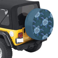 Turtle Plumeria Blue Spare Tire Cover AH - Polynesian Pride