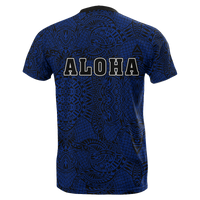 Honu Polynesian Blue Hawaii Turtle T Shirt - Polynesian Pride