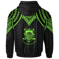 Tuvalu Hoodie Polynesian Armor Style Green - Polynesian Pride