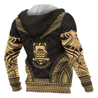 Tuvalu Polynesian Chief Custom Hoodie Gold Version - Polynesian Pride