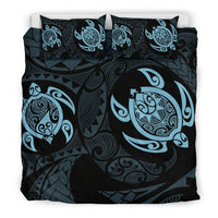 Hawaiian Turtle Polynesian Bedding Set Blue - Polynesian Pride