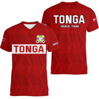 Tonga Rugby Sevens V-Neck T Shirt Sporty Style LT9 - Polynesian Pride