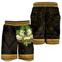 Vanuatu Men's Shorts - Polynesian Gold Patterns Collection - Polynesian Pride