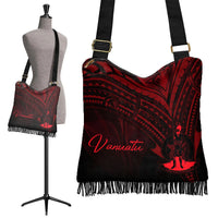 Vanuatu Boho Handbag - Red Color Cross Style - Polynesian Pride