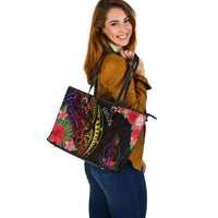 Vanuatu Leather Tote - Tropical Hippie Style - Polynesian Pride