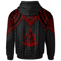 Vanuatu Hoodie Polynesian Armor Style Red - Polynesian Pride