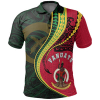 Vanuatu Polo T Shirt Vanuatu Flag Coat Of Arms Kanaloa Tatau Gen VU K7 Unisex Red - Polynesian Pride