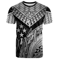 Kosrae Custom T Shirt White Polynesian Necklace and Lauhala Unisex Art - Polynesian Pride