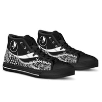 Yap Custom Personalised High Top Shoes White - Polynesian Tentacle Tribal Pattern - Polynesian Pride
