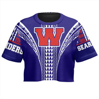 Hawaii - Waianae High All - over Print Crop Top T-shirt AH - Polynesian Pride