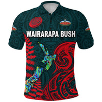 Maori Wairarapa Bush Rugby Polo Shirt New Zealand Silver Fern - Polynesian Pride