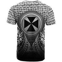 Wallis and Futuna T Shirt Circle Pattern Black - Polynesian Pride