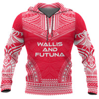 Wallis and Futuna Polynesian Chief Hoodie Red Version Unisex Red - Polynesian Pride