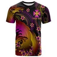 Wallis and Futuna Custom T Shirt Wallis and Futuna in wave Unisex Black - Polynesian Pride