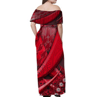 Wallis et Futuna Women Off Shoulder Long Dress Artsy Style - Special LT9 - Polynesian Pride