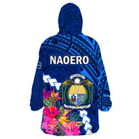 Nauru Coat of Arms Wearable Blanket Hoodie Polynesian Tropical LT9 - Polynesian Pride