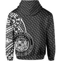Hawaii Polynesian Hoodie White Emboss Style - Polynesian Pride
