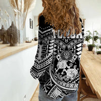 Tonga Coat of Arms Women Casual Shirt LT9 - Polynesian Pride