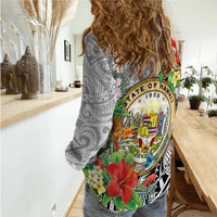 Hawaii Hibiscus Kanaka Polynesia Women Casual Shirt - LT2 - Polynesian Pride
